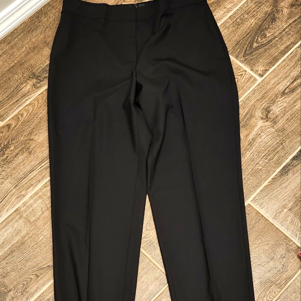 St. John Emma Black Wool ankle pants